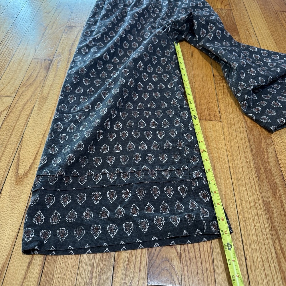 Anthropologie Black Patterned Short-Sleeve Jumpsuit - Picture 10 of 12